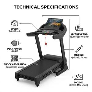 Tapis de course motorisé pliable intelligent avec écran tactile couleur HD 4.0HP pour la maison et la salle de sport JX30-T - Product Image 2