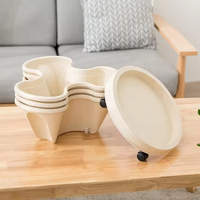Ensemble de jardinières empilables de nouvelle conception, tour de jardin en plastique imitant la terre cuite pour une utilisation en extérieur, pot à fraises