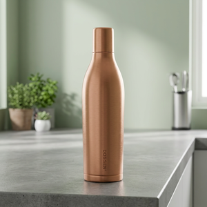 Bouteille isotherme en cuivre, design minimaliste, gourde portable de voyage - Product Image 3