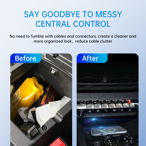 Chargeur sans fil QI 15W 12-24V pour console centrale de voiture, charge rapide pour Peugeot <span class=keywords><strong>3008</strong></span> 4008 5008 2016-2021, accessoires CARSOUL - Product Image 6