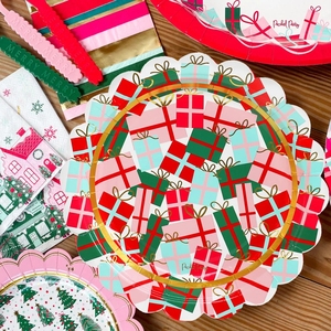 Ensemble de vaisselle pour fête de Noël, disponible pour la personnalisation, ensemble de vaisselle jetable pour fête de Noël - Product Image 5