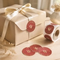 Autocollants personnalisés en feuille d'or imperméables - Rouleaux d'autocollants en papier synthétique mat à estampage à chaud pour l'emballage et la décoration de boîtes cadeaux