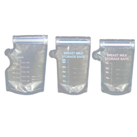 Sachet Doypack de forme spéciale en plastique de qualité alimentaire avec fermeture éclair supérieure, sac d'emballage transparent pour le stockage du lait maternel