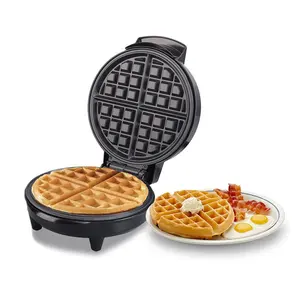 Round Automatic Stainless Steel Cast Iron Home Belgian Waffle Maker
