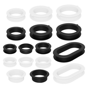 Plastic Drain Outlet Sealing <b>Ring</b> Clip <b>Plate</b> Vent Hole Cover Rubber Connector 83mm Circle Compression Easy Installation - Product Image 1
