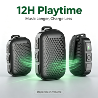 Enceinte portable sans fil entièrement étanche IP67, 12h d'autonomie, anti-poussière et étanche, idéale pour la randonnée, le kayak, le camping et la maison