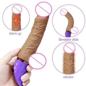 Vibrador de silicona con calor, cabeza giratoria, juguetes sexuales para mujer, vibradores impermeables, <span class=keywords><strong>dildo</strong></span> grande, vibradores multivelocidad, dildos - Product Image 1