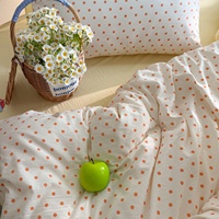 Parure de lit personnalisée avec drap-housse, drap plat et housse de couette à pois pour lits simples, doubles, Queen Size et King Size