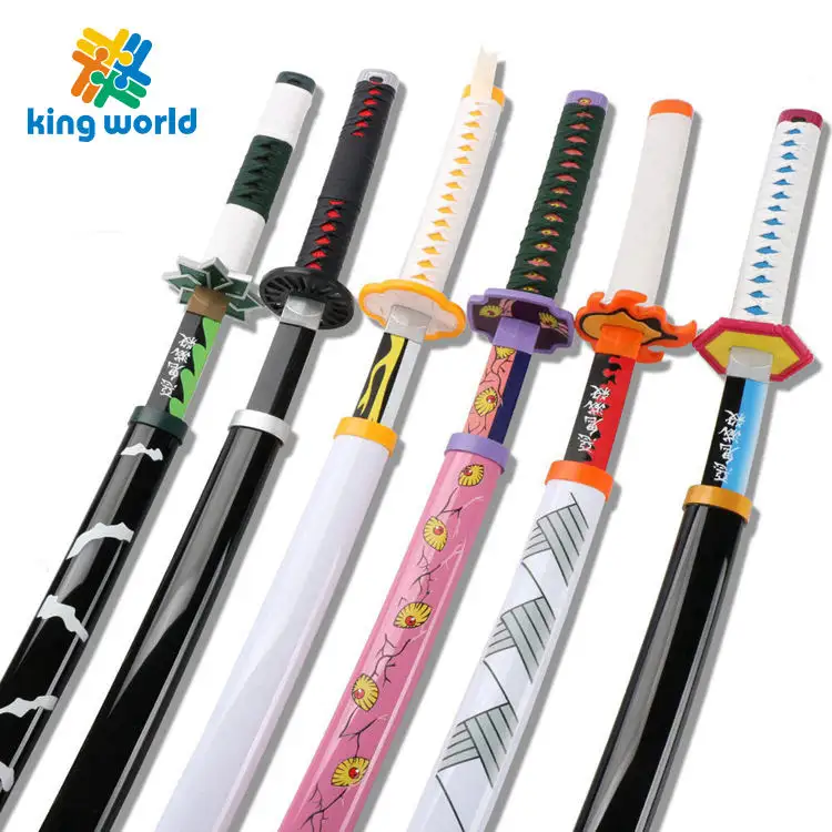 Katana Demon Slayer Sword Kimetsu No Yaiba Zenitsu Kamado Tanjiro Kyoujurou Real Japanese Catana Anime Cosplay Toys Swords