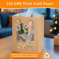 Bouquet d'aliments à emporter de restaurant artisanal imprimé de marque personnalisée, Shopping, emballage écologique, sacs en papier kraft brun avec logo
