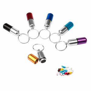 High Quality Low Price Metal Pill Storage case Box with Keychain for Promotional Gifts