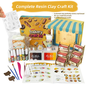 ILAND Air Dry Clay artigianato per ragazze adolescenti come fai da te progetto di <span class=keywords><strong>Mini</strong></span> cibo, Kit di argilla artigianale di festa del pane - Product Image 2