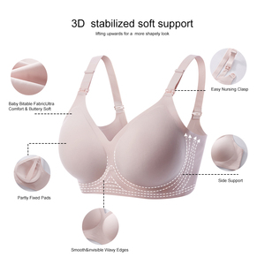 <span class=keywords><strong>Reggiseno</strong></span> da maternità Ladymate ODM/OEM senza ferretto con chiusura frontale, <span class=keywords><strong>reggiseno</strong></span> per <span class=keywords><strong>allattamento</strong></span>, taglie forti - Product Image 5