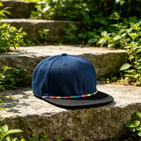 Gorra de Béisbol de Verano para Niños, Visera Plana, Impresión Puff, 6 Paneles, Poliéster/Algodón, Transpirable, Ajustable, para Juegos al Aire Libre, OEM