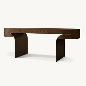 Metal ayaklı Modern lüks ahşap ofis masa bilgisayar masası - Product Image 2