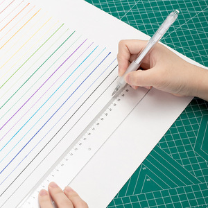 Regla de Plástico Transparente Deli de 30 cm, Herramienta de Dibujo para Estudiantes - Product Image 2