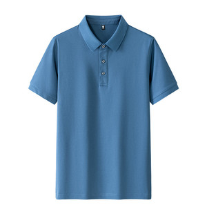 Polo Shirt Short Sleeve Solid Color Polyester Corporate Uniform Daily Wear - Product Image 2