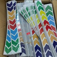 Pegatina reflectante de PVC imprimible con tinta ecosolvente, amarilla y negra, con flecha, 5 cm x 40 cm, calcomanía de señalización trasera para camión y remolque, África
