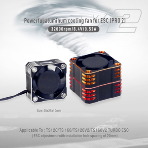 32000rpm High-Speed Cooling Fan, 25X25X10mm 8.4V 0.52A Brushless Blower Fan for <b>RC</b> Boat, Car ESC & <b>Drone</b> Motor - Product Image 4