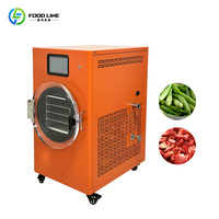 Commerciële kleine schaal voedselvriesdroogmachine vacuümlyofilisator voor fruit, snoep en huisdierenvoedselverwerking