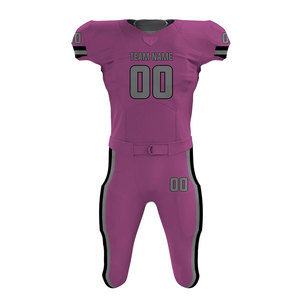 Uniforme de football américain personnalisé pour adultes, imprimé, respirant, à séchage rapide, maillot à manches courtes, vêtements de sport en gros, uniforme de football - Product Image 1