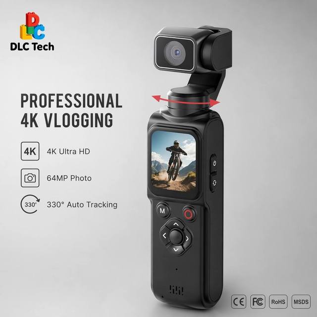 DLC M105 Professional Vlogging Camera for TikTok YouTube Creators 4K HD Smart Tracking Digital Video Camcorder High Demand Gear