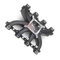 Collecteur d'admission de carburateur à simple plan en aluminium noir satiné usiné CNC MATCHWAY pour Chevy LS3 L92