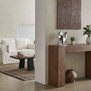 Tavolo Consolle in Legno Massello per Soggiorno, Tavolo Lungo da Divano per <span class=keywords><strong>Ingresso</strong></span> Camera da Letto - Collezione Quiet Home Living Original Homestay - Product Image 4