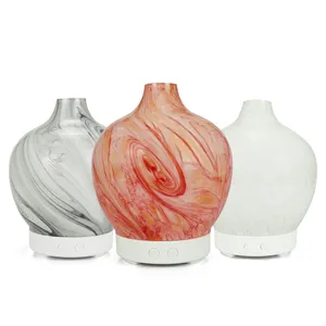 Lámpara 3D de aromaterapia eléctrica para el hogar, con forma de difusor de aroma de aceite esencial florero de vidrio,7 colores