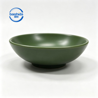 Bol à soupe en céramique avec logo personnalisé, design moderne et minimaliste, en poterie émaillée, pour salade et céréales, durable et compatible micro-ondes, idéal pour la rentrée scolaire