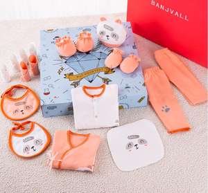 Conjuntos de Regalo para Bebés Recién Nacidos 100% Algodón, 18 Piezas, Estampado Animal, Manga Larga, para Primavera y Verano, Niñas y Niños, Venta al Por Mayor - Product Image 6