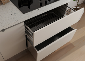 Piano di Lavoro Moderno in Acciaio Inox Kino con Lavello, Antigraffio, Spessore 50mm, Bordo Piatto, Garanzia 5 Anni per Uso in Appartamento - Product Image 5