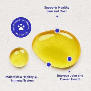 Suplemento de Óleo de Salmão Selvagem do Alasca para Cães OEM/ODM |   3X Ácidos Graxos Omega-3 |   Certificado GMP |   Absorção Rápida |   Suporte Imunológico | - Product Image 2