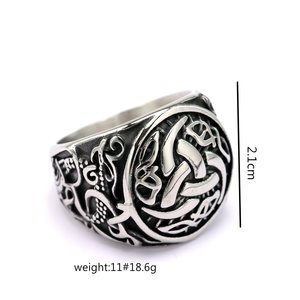 Stainless Steel Men's <b>Ring</b> <b>Celtic</b> Knot Design Hip Hop Style Gift Jewelry - Product Image 5