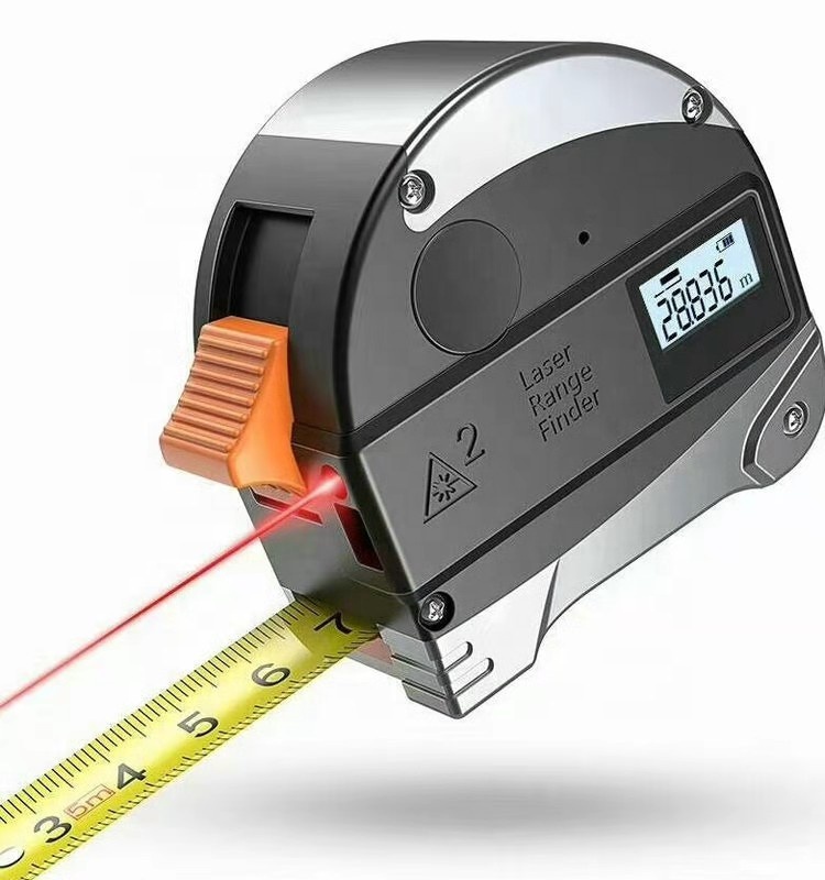 probon hot sale 2 in 1 40m laser distance USB rechargeable laser measuring tape professional digital tape measure