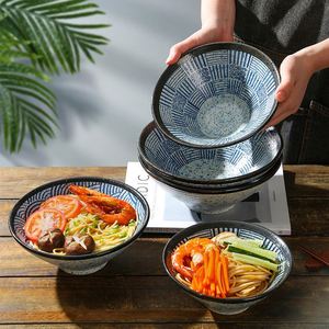 Japanese Retro Ceramic Ramen Bowl <b>Large</b> Soup Bowl Beef Noodle Bowl for Restaurant Commercial Household - Product Image 2