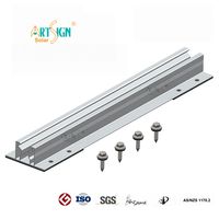 Trapez Metal Çatı Oluklu Çatı PV Montajı için Güneş Enerjisi Montaj Sistemi Mini Raylı Önceden Kesilmiş Braket Alüminyum ART SIGN OEM/ODM