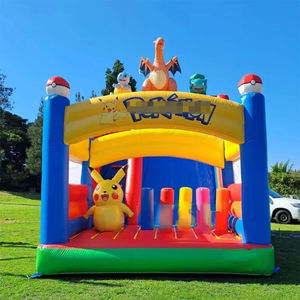 Châteaux gonflables pour enfants, toboggans gonflables, fête, rebondissement, dessin animé <span class=keywords><strong>Pikachu</strong></span>, château gonflable à toboggan sec pour enfants - Product Image 1