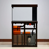 Aquarium Fish Tank Water Hunter GM51 Mini Modèle 2025 Base en Bois Massif à Tenons Conception Détachable Ultra Transparente