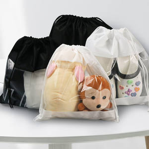 Sacs de voyage personnalisés, grands, transparents, anti-poussière, en tissu non tissé, pour chaussures, pantoufles, doudounes, avec cordon de serrage - Product Image 4