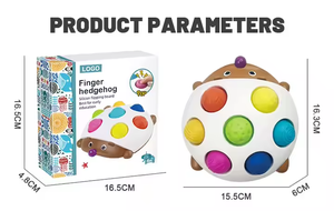 Cartoon Hedgehog Silicone Push <strong>Bubble</strong> <strong>Sensory</strong> Fidget Anti-Anxiety Stress Relief Fingertip Toy Kid Educational Interactive Game - Product Image 3