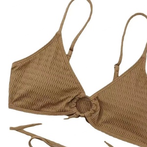 Traje de Baño Bikini Personalizado de Fábrica 2024, Bikini Sexy para Mujer con Traje de Baño Sólido Mate, Adecuado para Playas de Verano, Bikini Triangular - Product Image 3