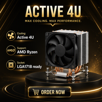 KYL1718-4UA Pendingin CPU Aktif 4U untuk Seri AMD Ryzen 7000, Soket LGA1718, TDP 170W, Kipas Delta 120mm