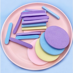 ฟองน้ำสำหรับทำความสะอาดใบหน้าสำหรับร้านเสริมสวยแบบใช้แล้วทิ้งฟองน้ำแต่งหน้าผ้าฝ้ายแบบพกพาสำหรับการเดินทาง - Product Image 1