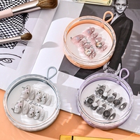 Boîtes d'emballage réutilisables pour faux ongles à presser, surface lisse, boîte suspendue pour accessoires de mode et faux ongles