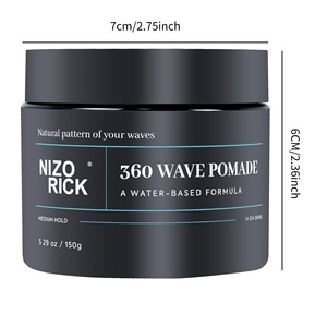 Pomada de ondas azules veganas de fijación fuerte para hombres, Gel para cabello seco, pomada hecha en forma de cera, cera para estilizar ondas onduladas - Product Image 6