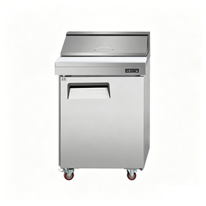Table <span class=keywords><strong>de</strong></span> préparation réfrigérée commerciale, bar à salades et station à sandwichs à porte simple, refroidie par air, pour traiteur, café et cuisine - Product Image 2