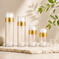 Flacon pompe à vide AS YN902 à filetage sans air, 30-120 ml, pour emballage de sérum et lotion cosmétique, directement de l'usine
