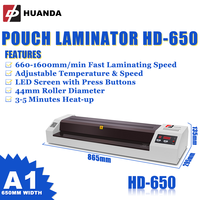 Laminateur Huanda HD-650 de grande taille, robuste, A1 A2 A3, machine de laminage à chaud à 4 rouleaux, machine de laminage pour format A1 A2 A3 A4