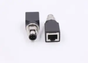 M12 rj45 A D X prise codeZJDM12-free 90 degrés 180 degrés adaptateurs connecteurs accessoires